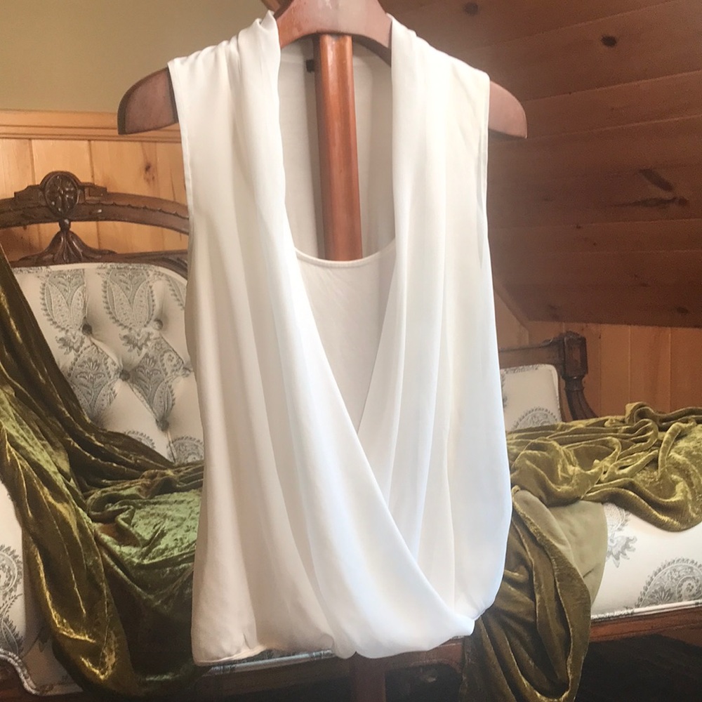 Draped Sleeveless Blouse